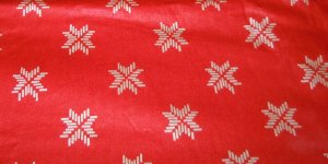 rosso con fiocchi di neve argento 100%CT stampato