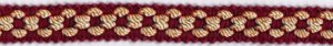 2205 - oro/bordeaux con fiocchi cm.5,5