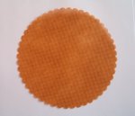 <font color=red><b>SOTTOBOTTIGLIA/ SOTTOBICCHIERE</b></font> smerlato, vari colori, in TNT, in fiocc