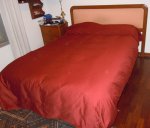 <font color=red><b>Copripiumone</b></font> a sacco, in tessuto SATIN di cotone, con risvolto per cop