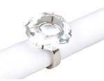 <font color=red><b>Portatovaglioli</b></font> Anello di cristallo <br> Cristallo brillante incastona